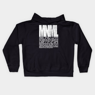 The History of Minimal Techno Kids Hoodie